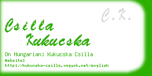 csilla kukucska business card